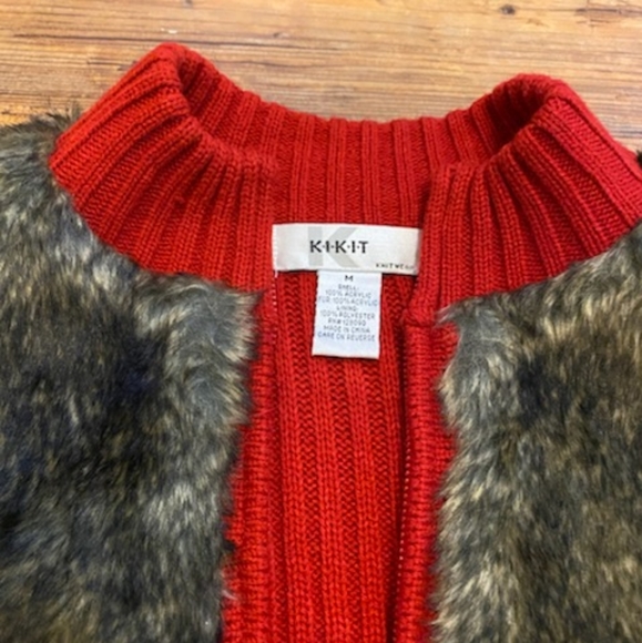 Kikit Faux Fur Front Sweater Vest - Picture 3 of 5